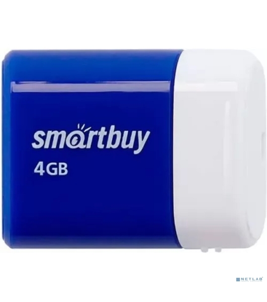 Флешка USB SmartBuy LARA Blue (SB4 GbLara-B), 4Gb, USB 2.0, R/W 15/5, синий/белый