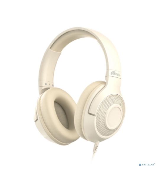 Проводные наушники Ritmix RH-544 бежевый, накладные, Jack 3.5 мм, складная конструкция