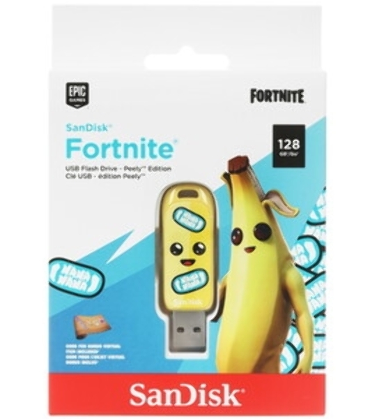 Флешка USB SanDisk Fortnite, Peely Edition 128Gb SDCZIF-128G-G46, USB3.2, желтая