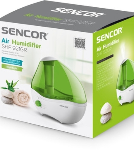 Увлажнитель воздуха Sencor SHF 921GR зеленый/белый, 20 м², 2.2 л
