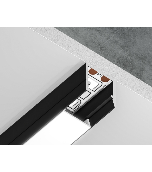 Алюминиевый профиль Ambrella light GP1650BK черный 2000*10*10