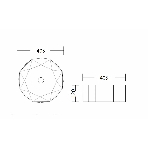 Раковина санфаянс накладная круглая BAU Element Cristal D40.5, белая, фото 1