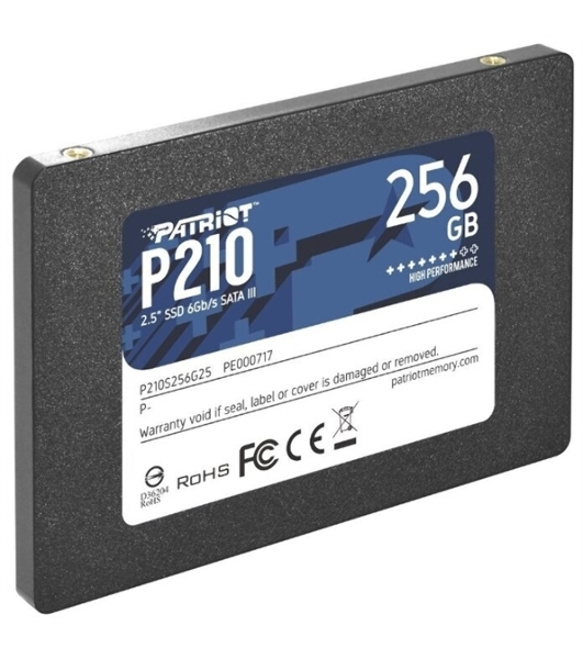 Накопитель SSD Patriot P210, 256Gb, SATA III, 2.5', R/W 500/400