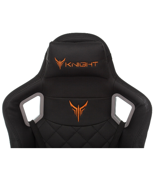Кресло Knight OUTRIDER черный, экокожа, 120 кг, механизм качания