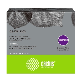 Картридж ленточный Cactus CS-DK11202 черный для Brother P-touch QL-500, QL-550, QL-700, QL-800