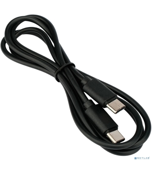 Кабель USB2.0 Гарнизон GCC-USB2-CMCM-1M, Type-C/Type-C, 3А, 60Вт, PD/QC3.0, медь, 1м, черный, пакет