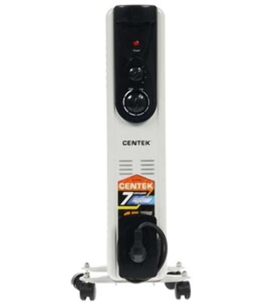 Обогреватель масляный Centek CT-6200 (7 секций) белый, 700/1000/1500 Вт, 15 м2, термостат