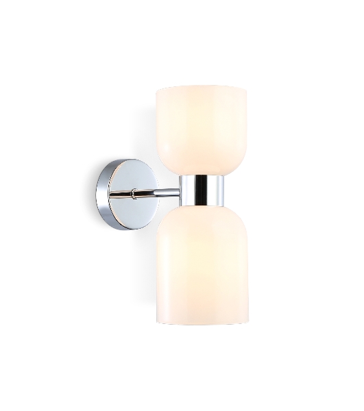 Настенный светильник Ambrella light LH56087/2 СH/FR хром/белый матовый E14*2 max 40W 215*120*300