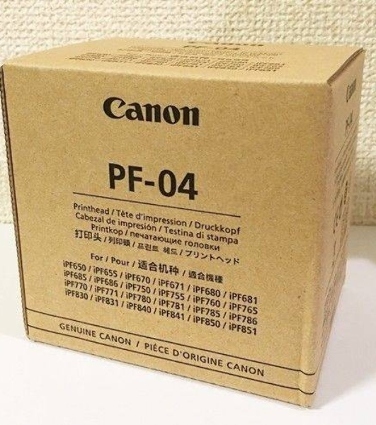 Печатающая головка Canon PF-04 (3630B001) черный для Canon iPF650, iPF655, iPF670, iPF680, iPF685, iPF750, iPF755, iPF760, iPF765, iPF770, iPF780, iPF785, iPF830, iPF840, iPF850.