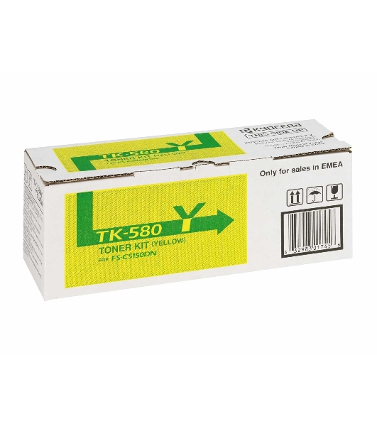 Картридж лазерный Kyocera TK-580Y (1T02KTANL0) желтый для FS-C5150DN 2800 стр.