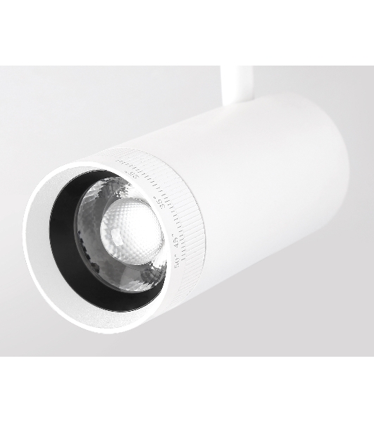 Светильник трековый светодиодный GV1570 WH белый IP20 10W 4200K 48V 15-51° D55*185