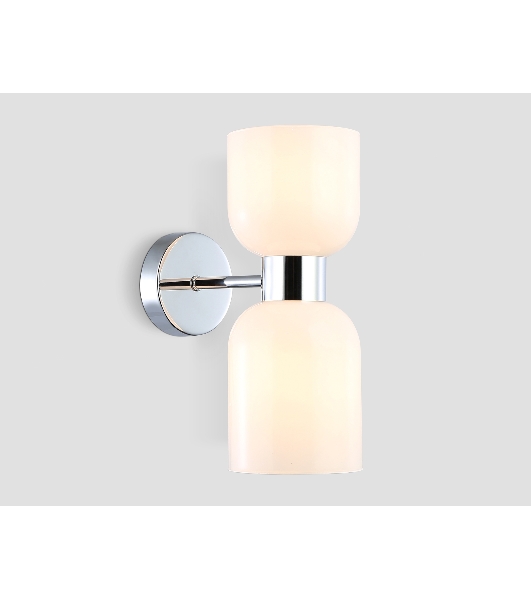 Настенный светильник Ambrella light LH56087/2 СH/FR хром/белый матовый E14*2 max 40W 215*120*300