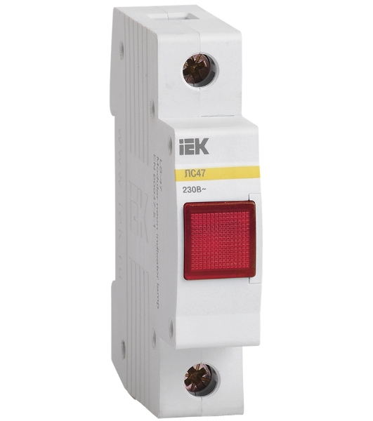 Лампа сигнальная ЛС-47 красн. IEK MLS10-230-K04