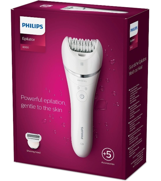 Эпилятор Philips скорости, широкая головка, Wet&Dry, беспроводной