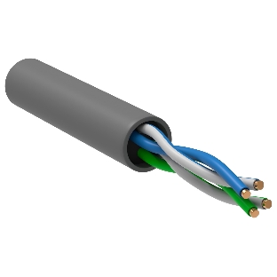 Кабель информационный ITK Generica BC1-C502-111-305-G кат.5 U/UTP не экранированный 2X2X24AWG PVC внутренний 305м серый
