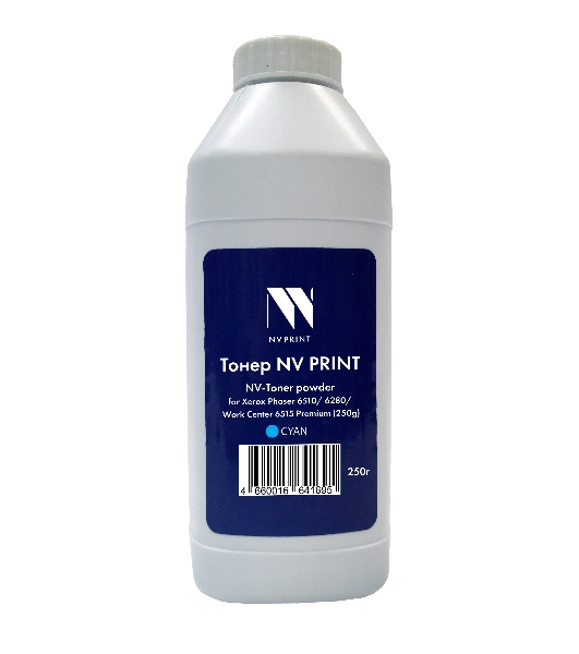 Тонер + девелопер NVPrint для Xerox Phaser 6510, 6280, WorkCenter 6515 Premium (250г) Cyan