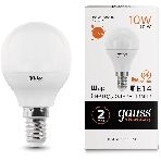 Лампа светодиодная Gauss Elementary 10Вт цок.: E14 шар 220B 3000K св. свеч. бел. теп. (упак.: 10 шт), фото5