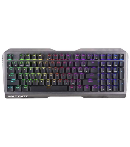 Клавиатура проводная игровая Mad Catz S.T.R.I.K.E. 13 US БЕЗ РУССКОЙ РАСКЛАДКИ черная (CHERRY MX RED Switch, 96 кл., RGB подсветка, USB)