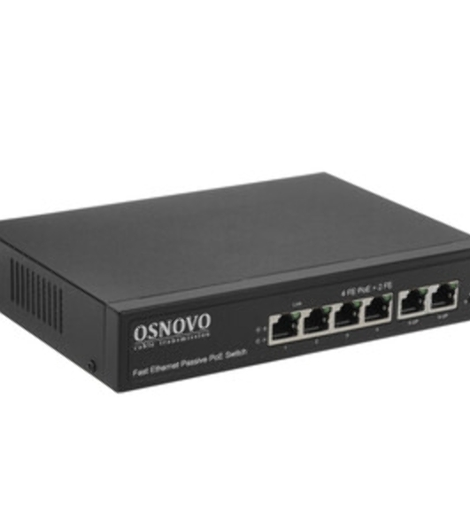 Коммутатор Osnovo SW-20600/A(80W) 6x100Mb 4PoE+ 80W неуправляемый
