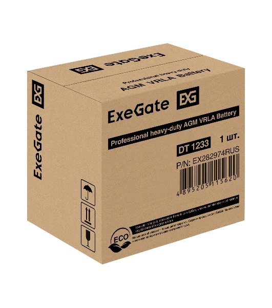 Аккумуляторная батарея ExeGate DT 1233 (12V 33Ah, под болт М6)