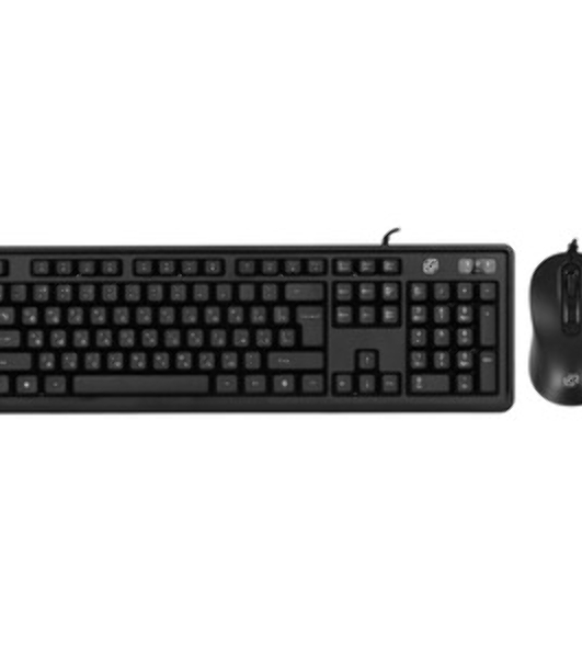 Комплект клавиатура+мышь Oklick S605 проводной, USB, 2400 DPI, чёрный