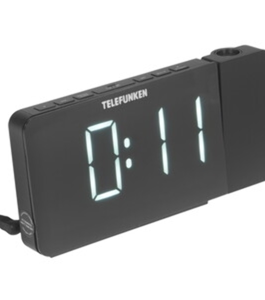 Радиочасы с будильником TELEFUNKEN TF-1709 (черный с белым)