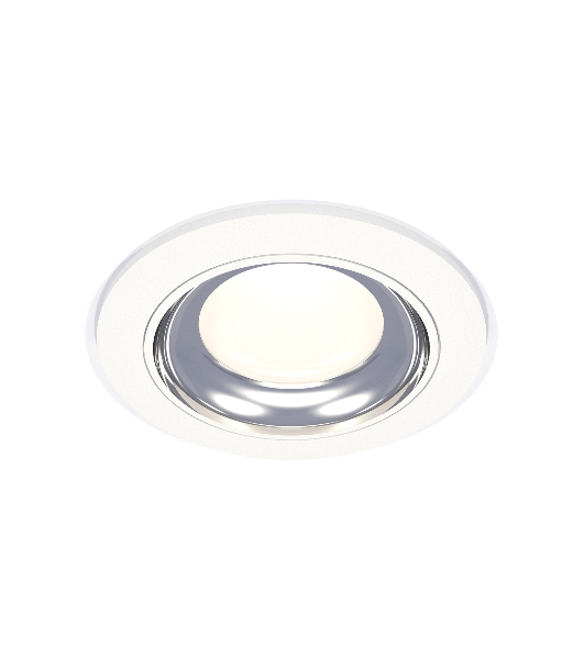 Комплект встраиваемого светильника Ambrella light XC7621061 SWH/PSL белый песок/серебро полированное MR16 GU5.3 (C7621, N7022)