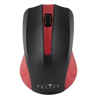 Мышь беспроводная Oklick 485MW черный/красный, 1200 dpi, радиоканал, USB, кнопки - 3