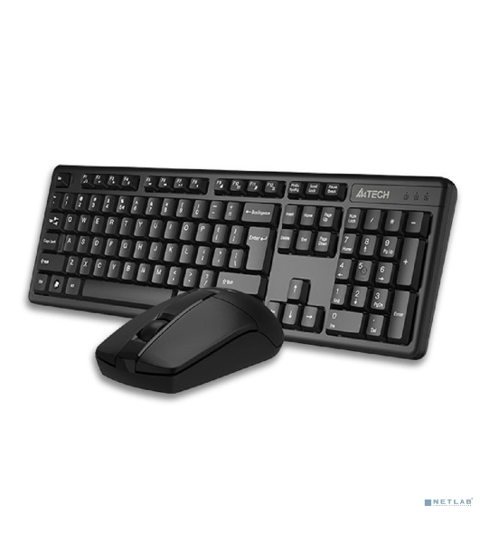 Комплект клавиатура+мышь A4Tech 3330N беспроводной, USB, 1200 DPI, чёрный