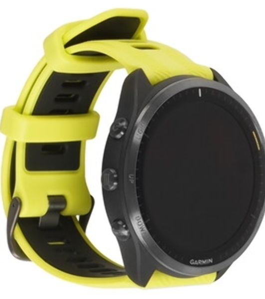 Умные часы Garmin Forerunner 965, 1.4' AMOLED, Wi-Fi, Bluetooth, NFC, GPS, 50м, черный / желто-черный