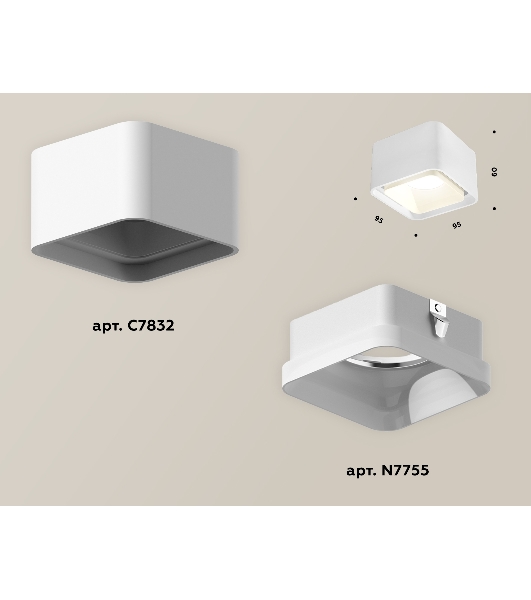 Светильник Ambrella Light XS7832021 SWH/FR белый песок/белый матовый MR16 GU5.3 (C7832, N7755)