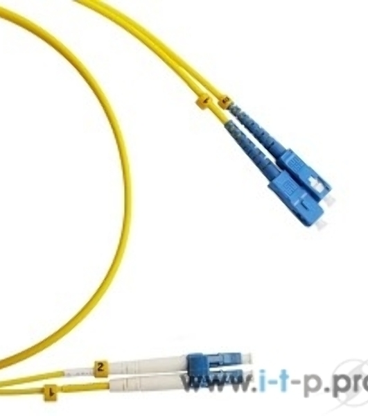 Патч-корд Hyperline FC-9-LC-SC-UPC-2M Патч-корд волоконно-оптический (шнур) SM 9/125 (OS2), LC/UPC-SC/UPC, duplex, LSZH, 2 м/FC-D2-9-LC/UR-SC/UR-H-2M-LSZH-YL