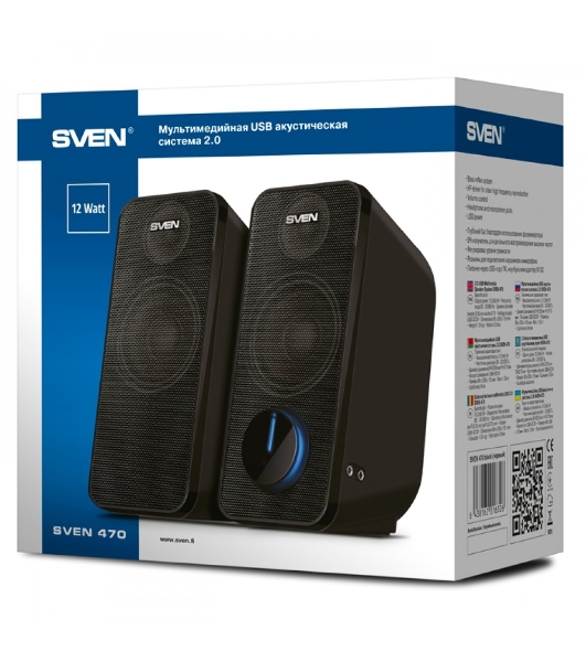 Портативная колонка SVEN 470 12Вт черный