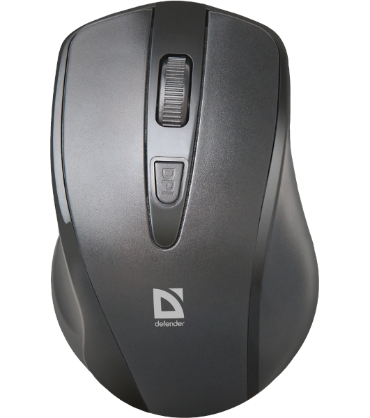 Мышь беспроводная Defender Datum MM-265 черный, 1600 dpi, радиоканал, USB, кнопки - 4