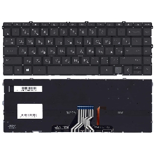 Клавиатура для ноутбука HP Envy 13-BA черная