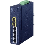 Коммутатор Planet IGS-4215-4T2S IP30 Industrial L2/L4 4-Port 10/100/1000T + 2-Port 100/1000X SFP Managed Switch (-40~75 degrees C, dual redundant power input on 9~48VDC/24VAC terminal block, supports ERPS Ring, CloudViewer app, MQTT and Cybersecurity feature), фото 1
