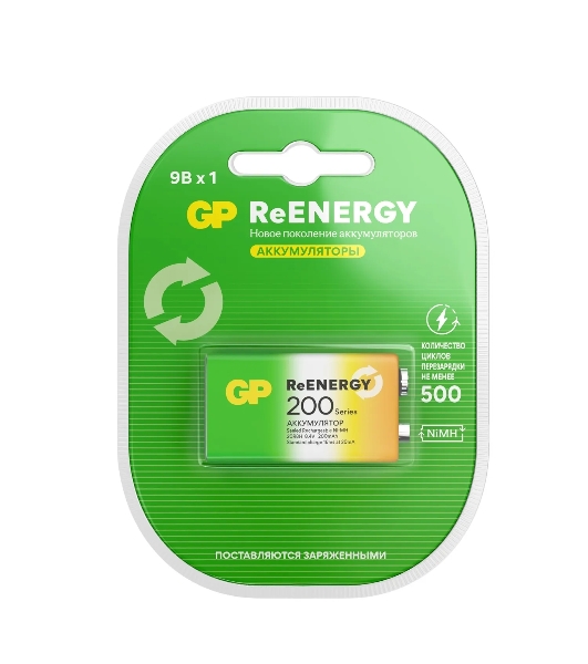 Аккумулятор GP 20R8H 9V Крона 9V NiMH 200mAh (1шт)