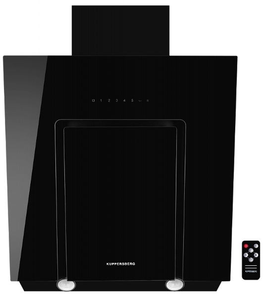 Вытяжка Kuppersberg F 660, ширина 60 см, отвод/рециркуляция, 900 м3/час, сенсорное управление, таймер, 5 скоростей, галогенное освещение 2х20 Вт, металлические жироулавливающие фильтры, угольный фильтр KF-СM (опция), 42-47 дБ, черное стекло SCHOTT