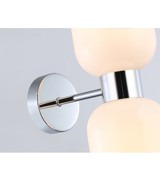 Настенный светильник Ambrella light LH56087/2 СH/FR хром/белый матовый E14*2 max 40W 215*120*300