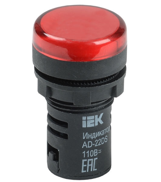 Арматура светосигнальная AD-22DS 24В AC/DC красн. IEK BLS10-ADDS-024-K04