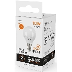 Лампа светодиодная Gauss Elementary 10Вт цок.: E14 шар 220B 3000K св. свеч. бел. теп. (упак.: 10 шт), фото2