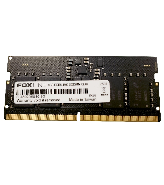 Оперативная память Foxline, DDR5, 8GB (1x8 GB), 4800 MHz, CL40, SO-DIMM