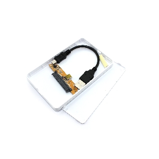 Корпус для жесткого диска Amperin AM25U2PW 2,5', USB 2.0, пластиковый, белый 2 шт