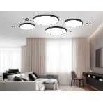 Потолочный светодиодный светильник Ambrella light FV5530 BK черный LED 45W 4200K D400*58 (Без ПДУ), фото8