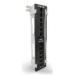 Монтажное оборудование Hyperline PPW-12-8P8C-C5e Патч-панель настенная, 12 портов RJ-45(8P8C), категория 5е, с подставкой, фото4