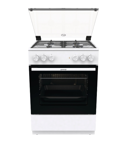 Плита комбинированная Gorenje GK6A20WF белый, конфорок 4 газовых, духовка 65 л, 60 см x 85 см x 60 см