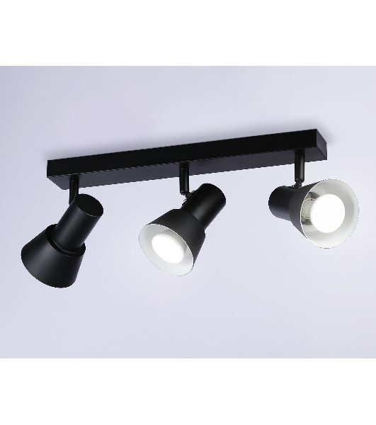 Светильник Ambrella light TA13122/3 BK/WH черный/белый GU10/3 max 12W 470*85*150