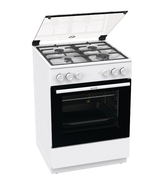 Плита комбинированная Gorenje GK6A20WF белый, конфорок 4 газовых, духовка 65 л, 60 см x 85 см x 60 см