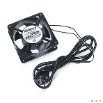 Вентиляторный модуль Cabeus, 220V, 1U, 38х120х120 мм (ВхШхГ), вентиляторов: 1, поток: 150 м3/ч, для настенных шкафов серии SH-05F, черный, фото 1
