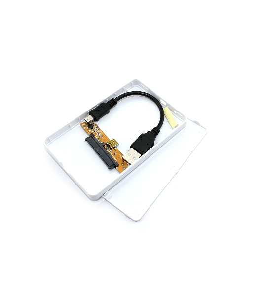 Корпус для жесткого диска Amperin AM25U2PW 2,5', USB 2.0, пластиковый, белый 5 шт